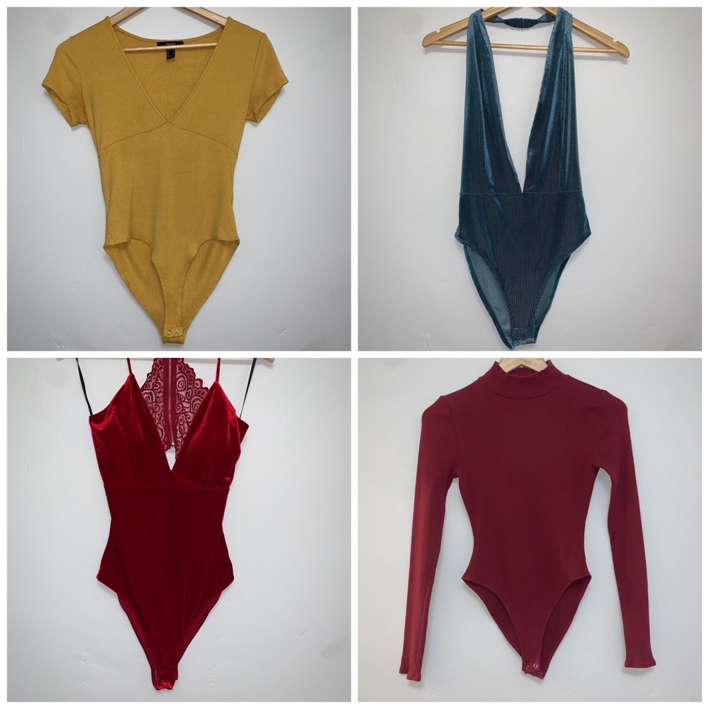 4 Pack Bodysuits Size M